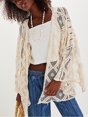 NWT Free People Off The Coast Crochet Layer
